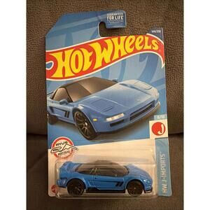 2022 Hot Wheels '90 Acura NSX Blue with Black 10 Spoke Wheels HW J-Imports 6/10
